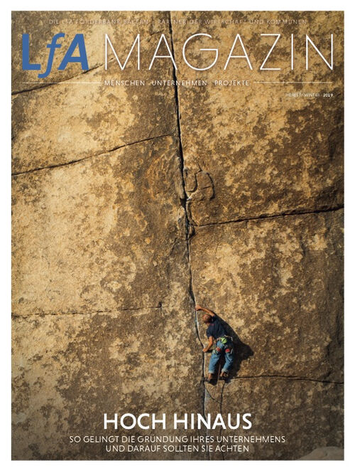 LfA Magazin 02/2019 Cover of the LfA magazine autumn/winter 2019