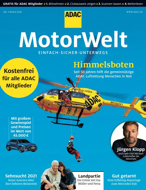 What you can read in the ADAC Motorwelt issue 04/2020 Cover of the ADAC Motorwelt issue 04/2020
