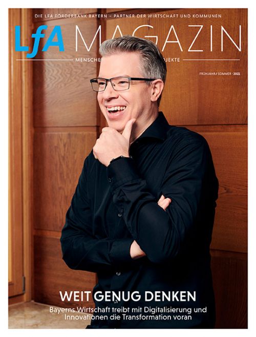 LfA Magazin 01/2021 Cover of the LfA magazine spring/summer 2021