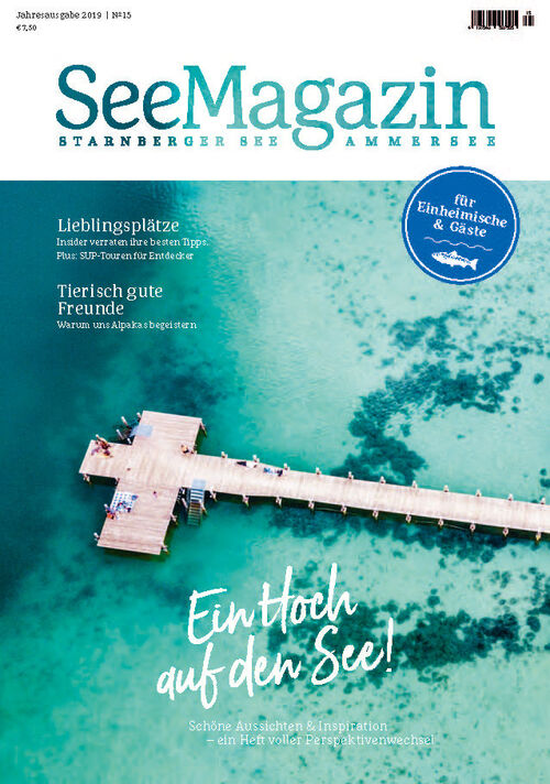 SeeMagazin 2019 Cover of the SeeMagazin 2019 with a drone picture of the Starnberger See