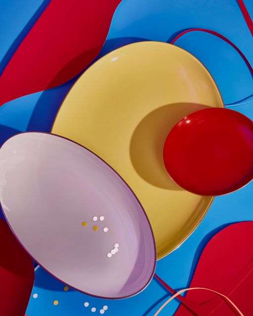 KPM Urbino anniversary KPM Berlin-Dinner service Urbino in yellow, red and white